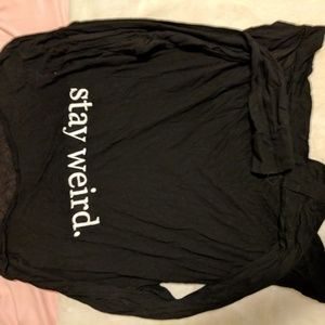 Long Sleeve Stay Weird Top